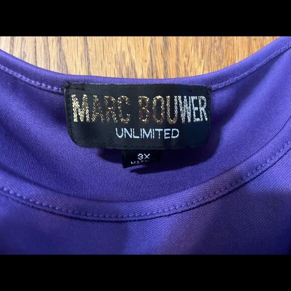 Marc Bouwers Woven Sleeveless Drape self-tie wrap top with removable tank - Picture 3 of 9